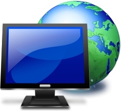 LCD monitor and Global earth