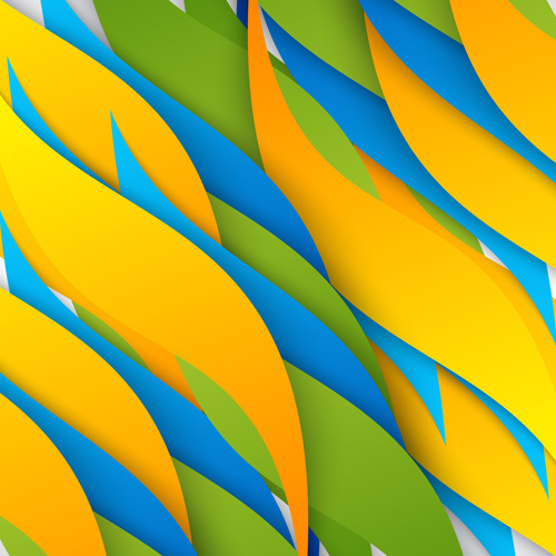 leaf shape wavy background vector
