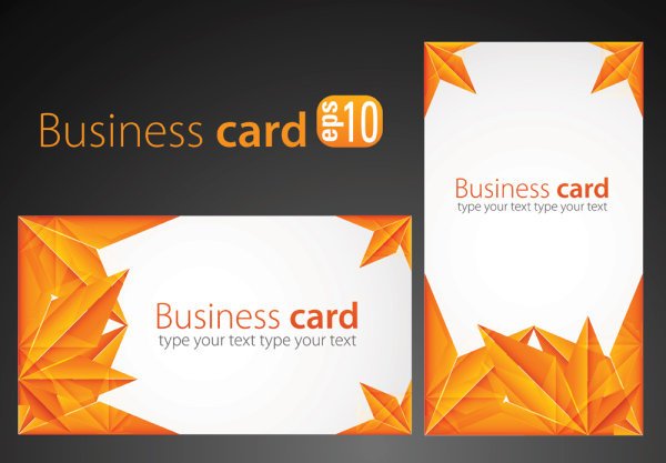 leaves business card vector