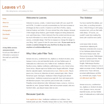 Leaves v1.0 Template