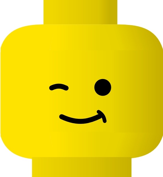 Lego Smile Wink clip art 