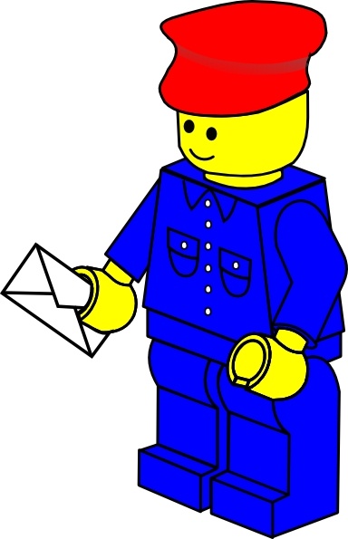 Lego Town Postman clip art