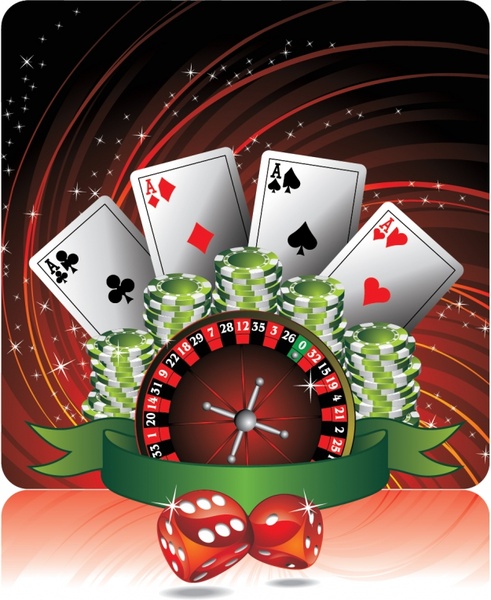 gambling background template shiny sparkling elements decor