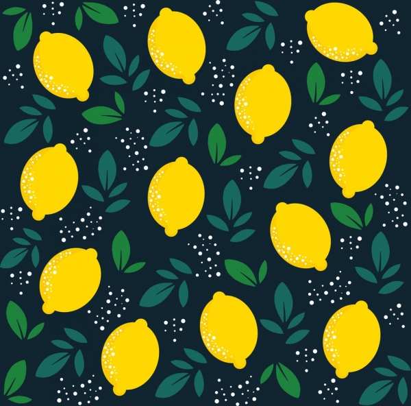 lemon background repeating flat decoration