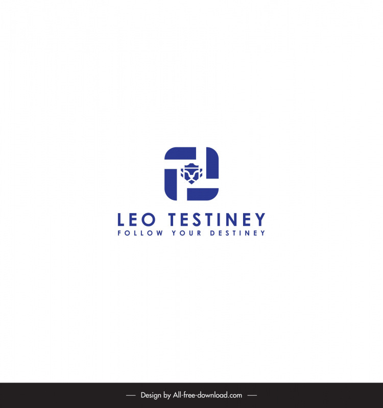 leo testiney logo template flat symmetric geometry
