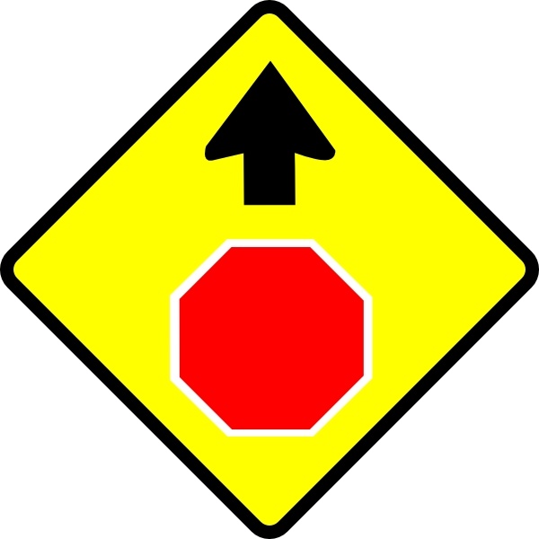 Leomarc Caution Stop Sign clip art