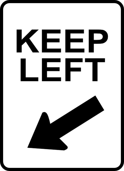 Leomarc Sign Keep Left clip art