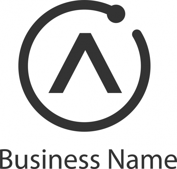letter a logo template design