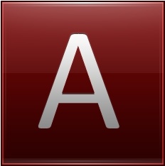 Letter A red