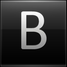 Letter B black
