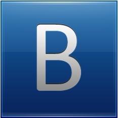 Letter B blue 