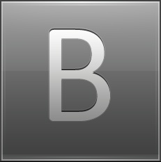 Letter B grey