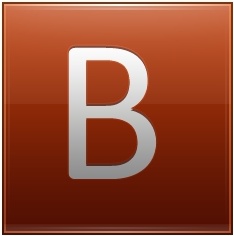Letter B orange