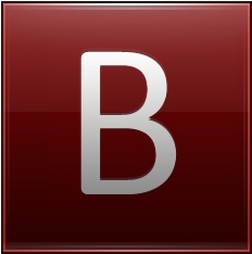 Letter B red
