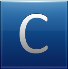 Letter C blue 