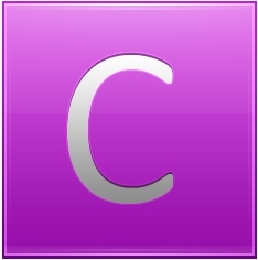 Letter C pink