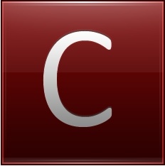Letter C red