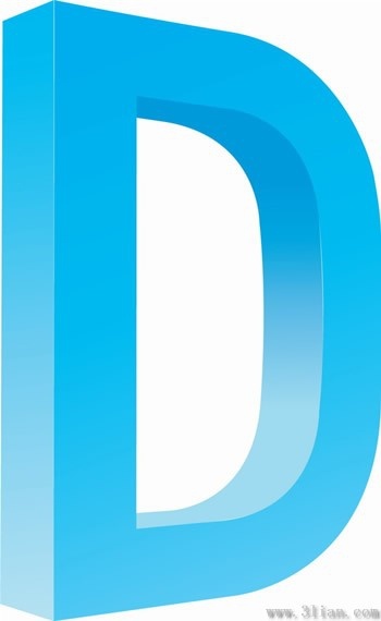 letter d icons vector 