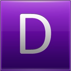 Letter D violet