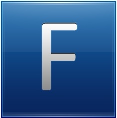 Letter F blue
