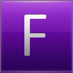 Letter F violet