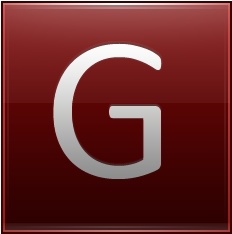 Letter G red