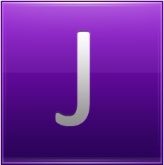 Letter J violet