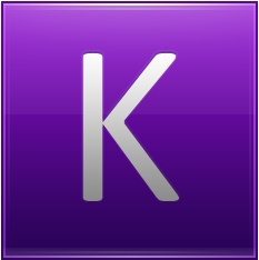 Letter K violet