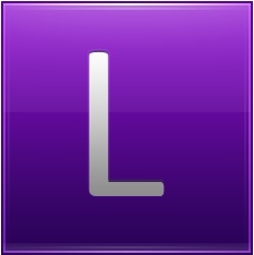 Letter L violet