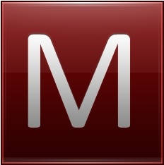Letter M red