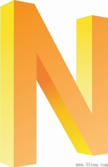 letter n icon vector 