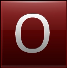 Letter O red