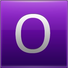 Letter O violet