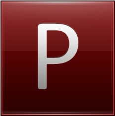 Letter P red