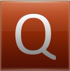 Letter Q orange