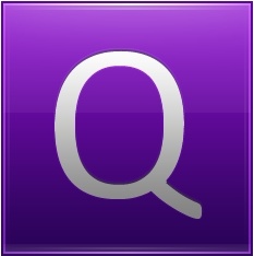 Letter Q violet
