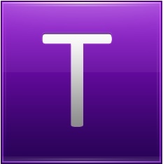 Letter T violet