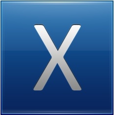 Letter X blue