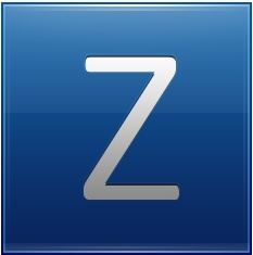 Letter Z blue