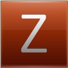 Letter Z orange