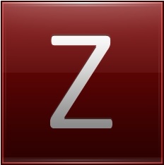 Letter Z red