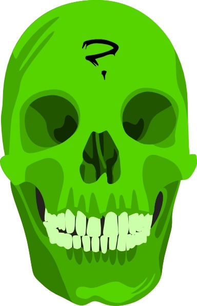 Liakad Green Skull clip art 