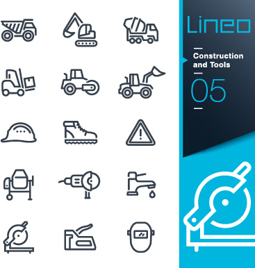 life elements outline icons set vector