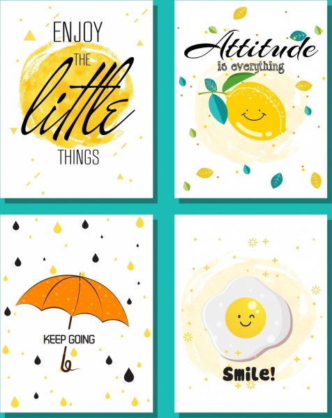 life message banner cute handdrawn decor pages isolation