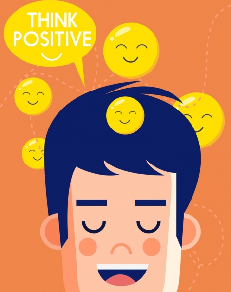 lifestyle poster man head speech bubble smile emoticon 