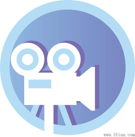 light blue camera icon vector