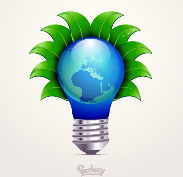 light bulb ecology concept