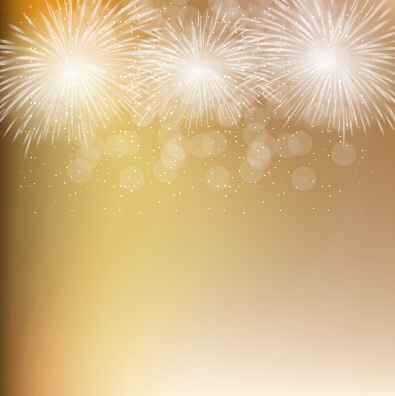 light colored fireworks background art vector 