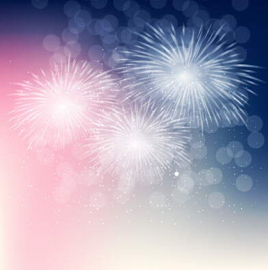 light colored fireworks background art vector