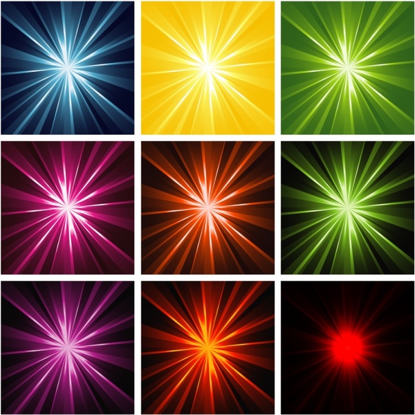 light rays background collection colorful design style